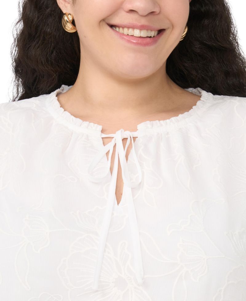 Women's Tie-Neck Princess-Sleeve Blouse