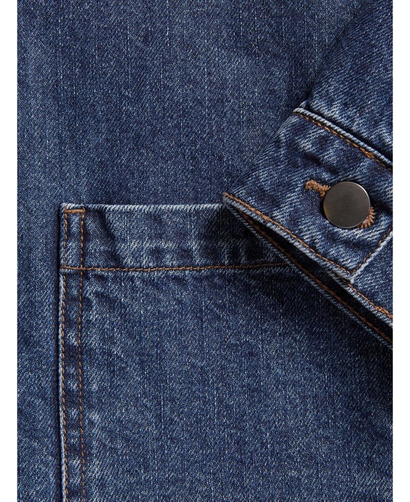 Women's Long Sleeve Patch Pocket Denim Jacket