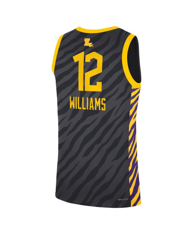 Men's & Women's Mikaylah Williams Anthracite LSU Tigers Replica Basketball Jersey