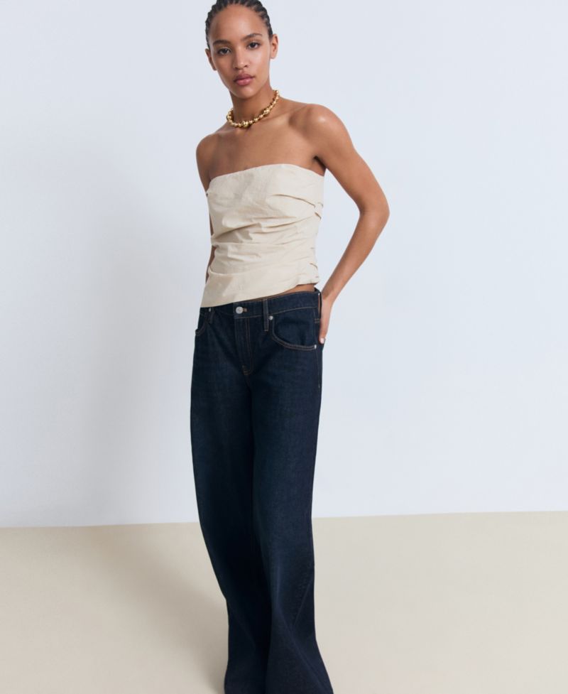 Women's Asymmetrical Strapless Top