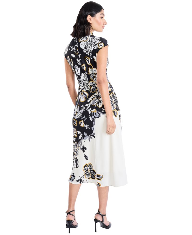 Women's Mock Neck Midi Dress
