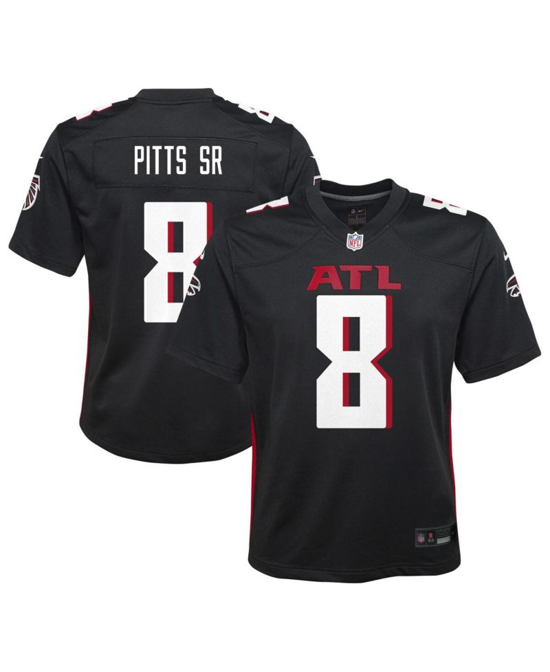 Big Boys and Girls Kyle Pitts Sr. Black Atlanta Falcons Game Jersey