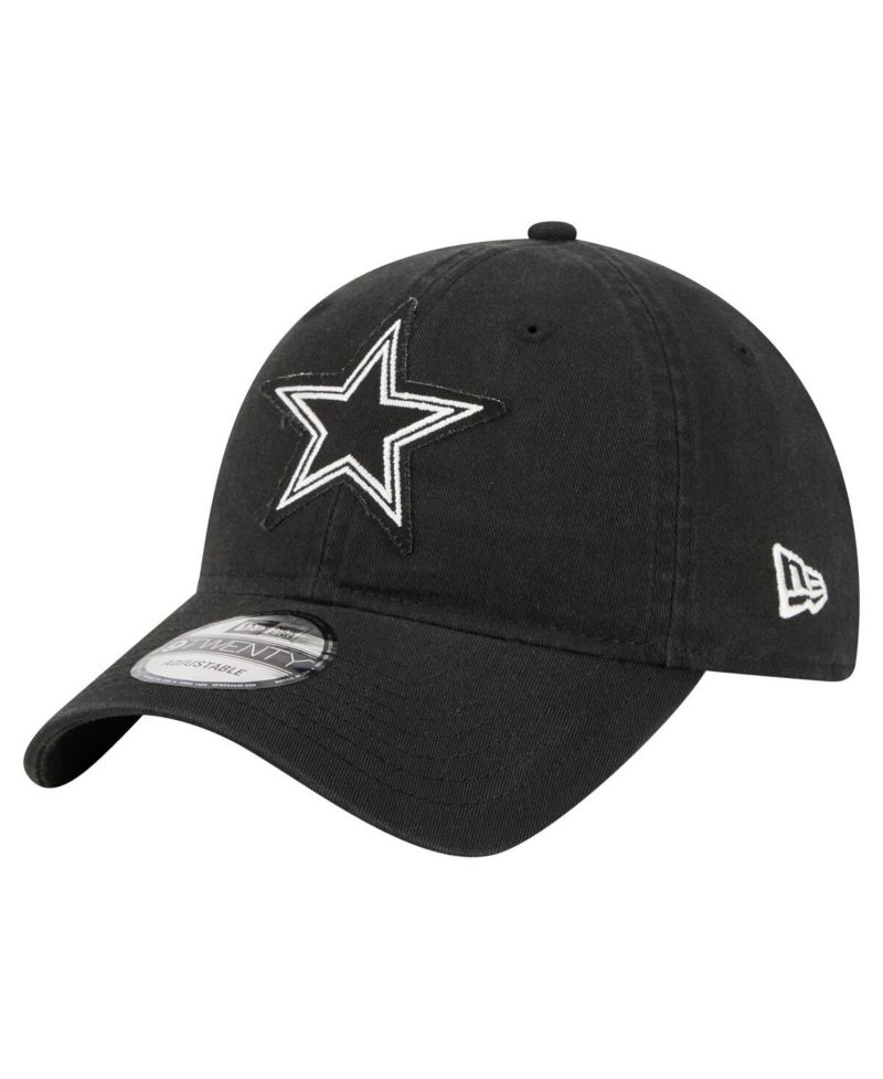 Men's Black Dallas Cowboys Stamp 9TWENTY Adjustable Hat
