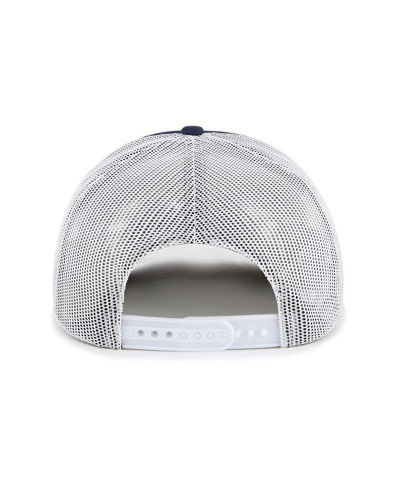 Men's Navy Detroit Tigers Meander Foam Trucker Snapback Hat