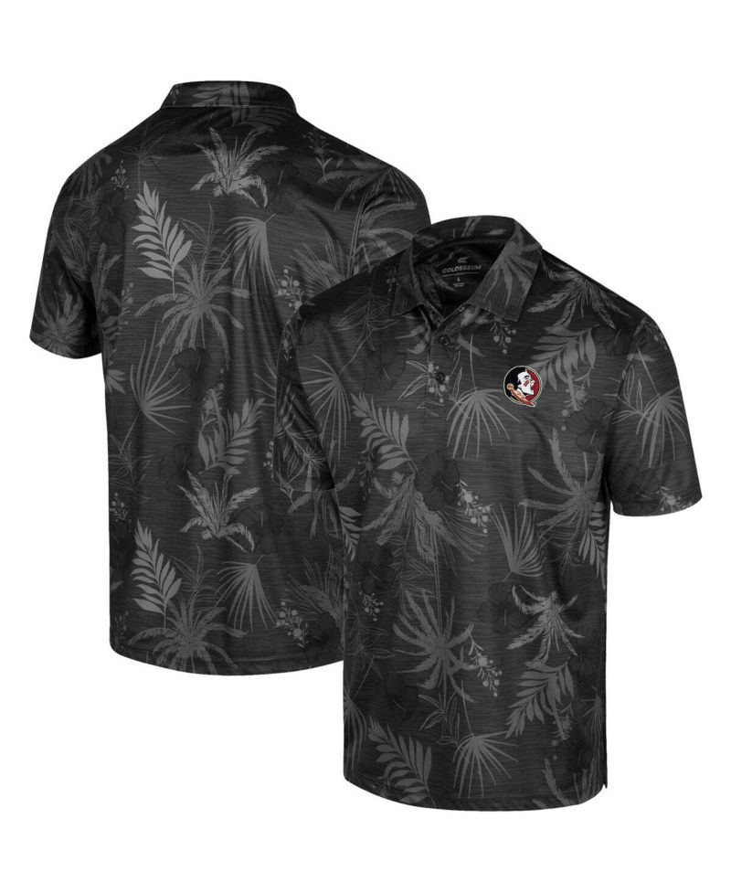 Men's Black Florida State Seminoles Palms Team Polo Shirt