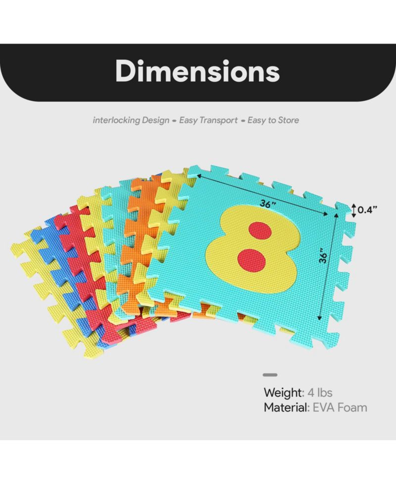 Thick Interlocking Letter Puzzle Foam Exercise Play Mats
