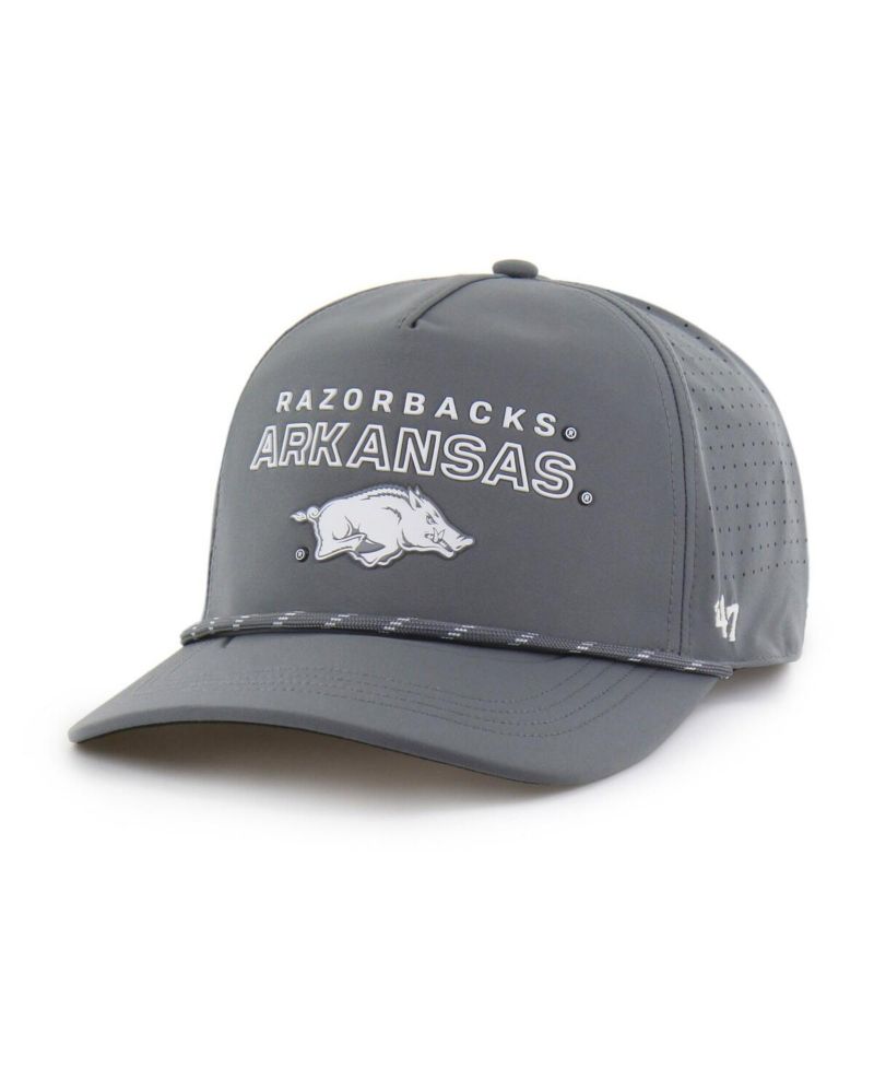Men's Gray Arkansas Razorbacks Forward Vent Hitch Rope Adjustable Hat
