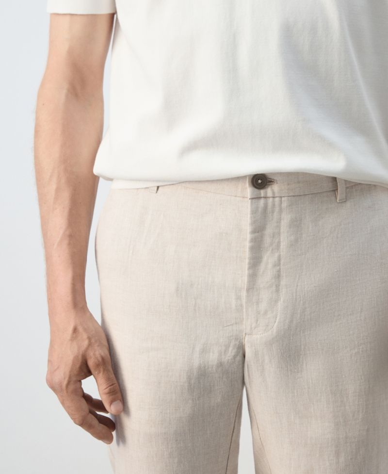 Men's Slim-Fit Linen Pants