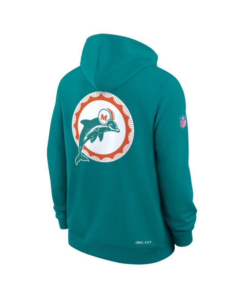 Men's Aqua Miami Dolphins Standard Issue Replay Officials Alternate Dri-FIT Hoodie