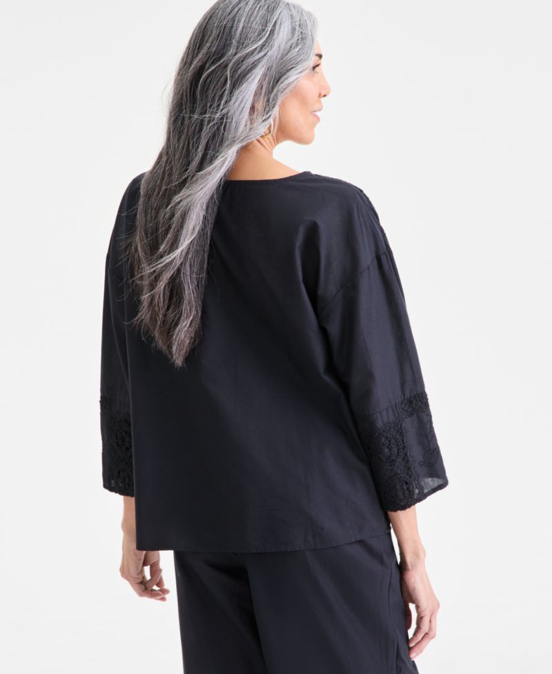 Women's Crochet Patchwork Top
