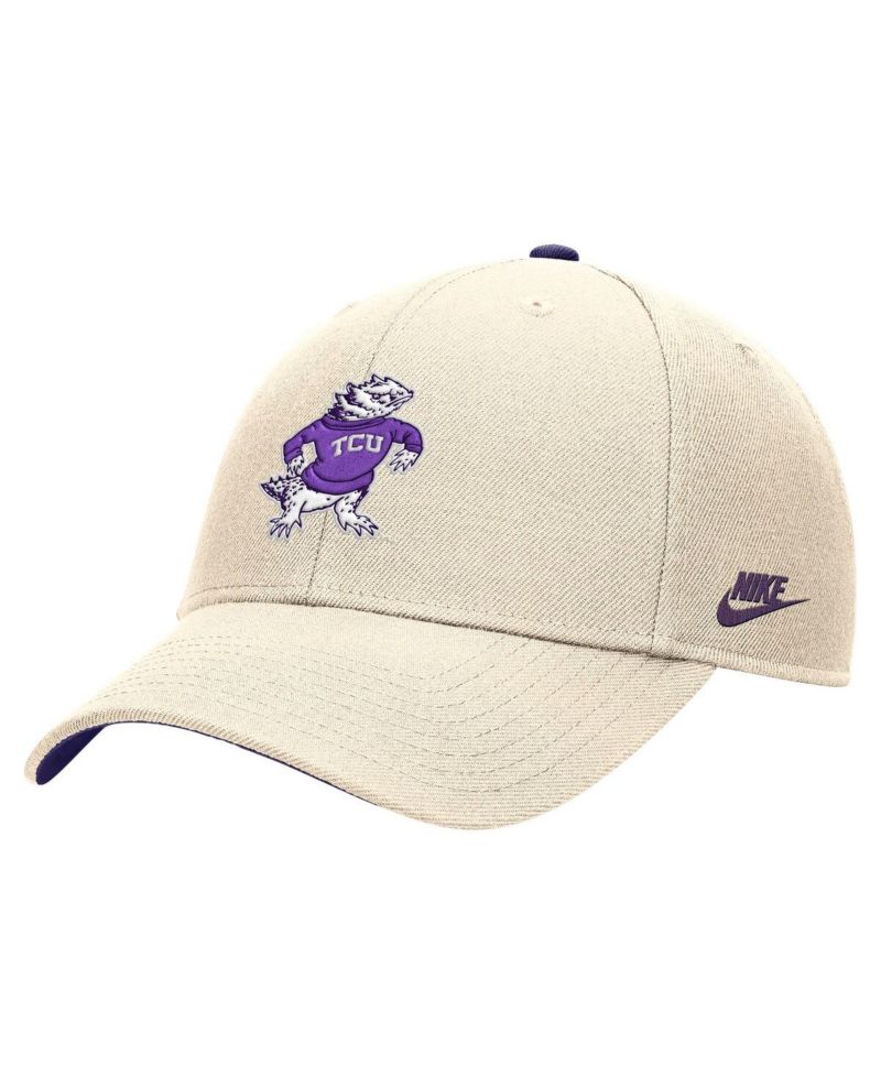 Men's Natural TCU Horned Frogs Vintage Rise Dri-FIT Adjustable Hat
