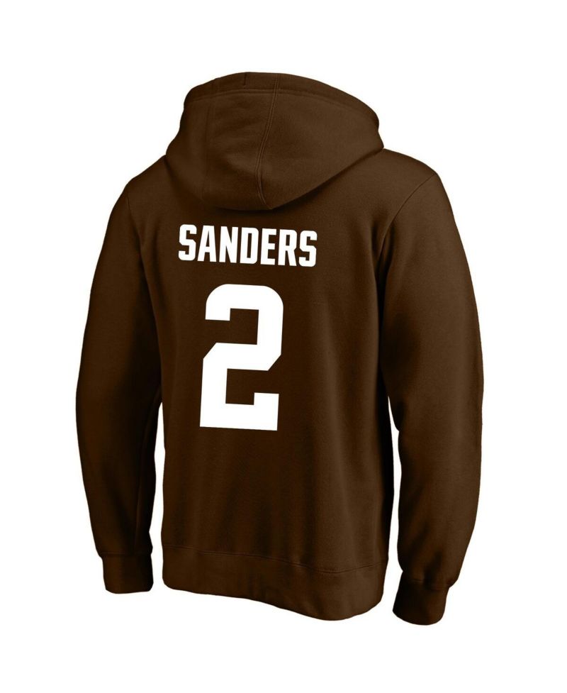 Men's Shedeur Sanders Brown Cleveland Browns Big & Tall Name and Number Hoodie