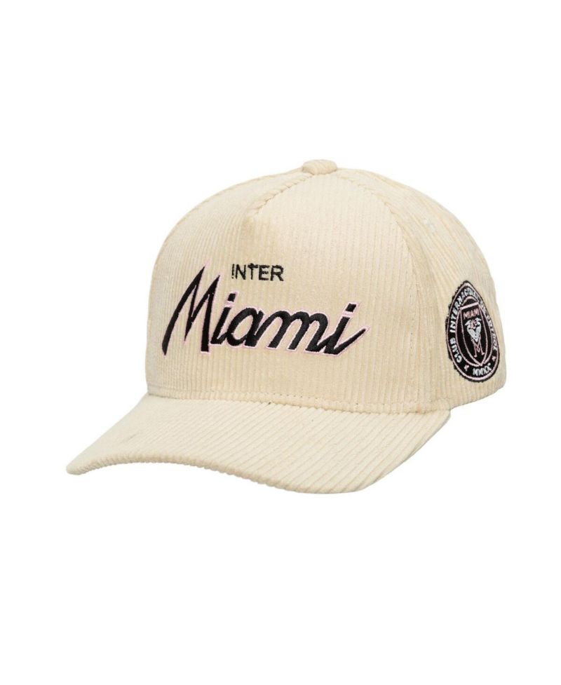 Men's Cream Inter Miami CF Corduroy Off Pro Crown Adjustable Hat