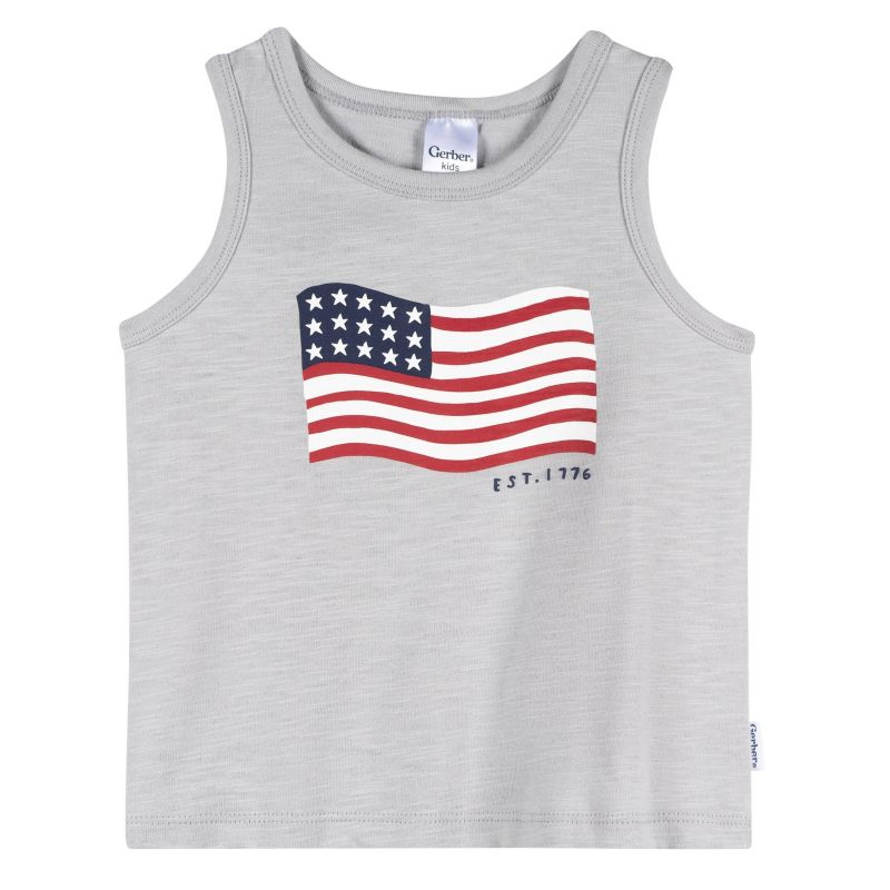 Baby Boys 3-Piece T-Shirts and Shorts, Stars and Stripes, 18 Months