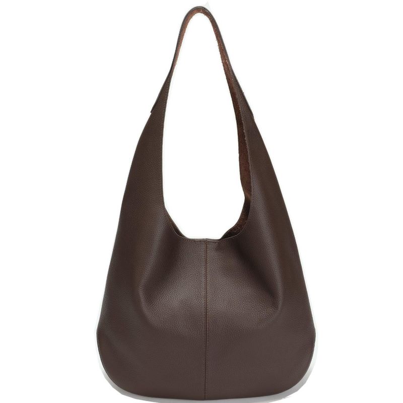 Arc Leather Crescent Hobo Bag Soft Pebbled Shoulder Bag Casual Slouchy Handbag