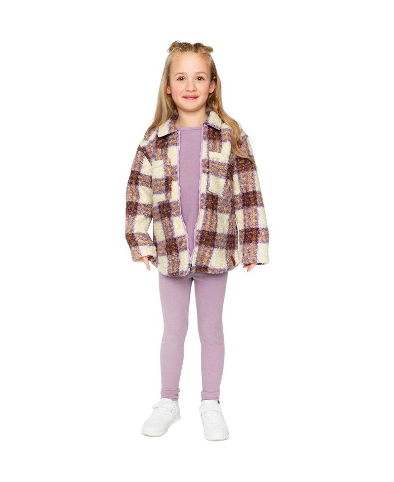 Girls (6-14) Zipped Sherpa Overshirt with Chest Pockets