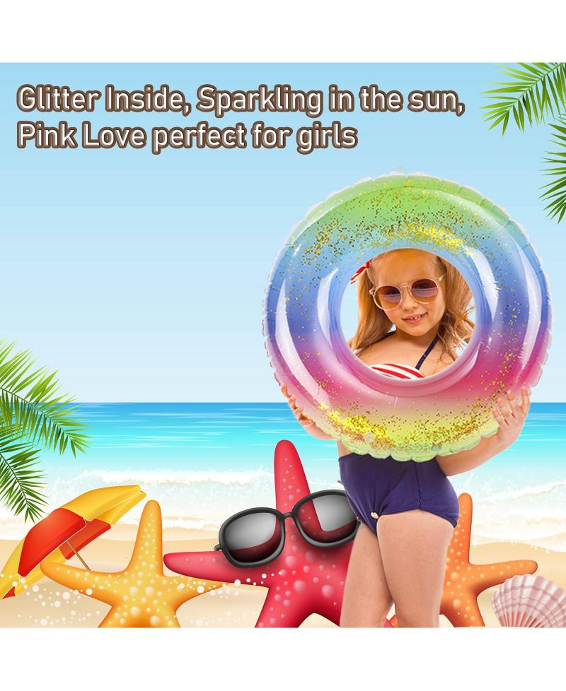 3 Pack 20" Pool Floats Inflatable Swim Rings Children's and adult toys
