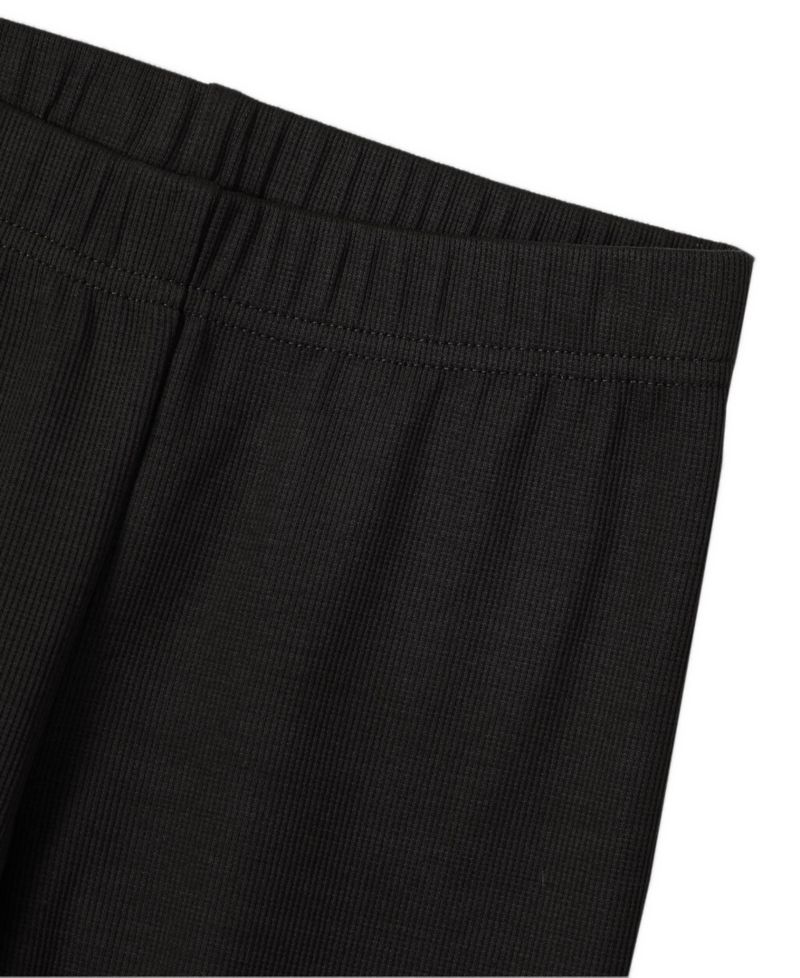 Girls Ribbed Knit Flare Leggings