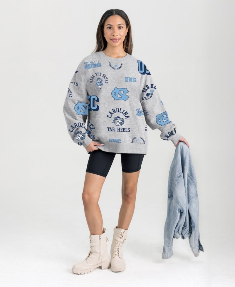 Women's Gray North Carolina Tar Heels Always on Repeat Fleece Sweatshirt