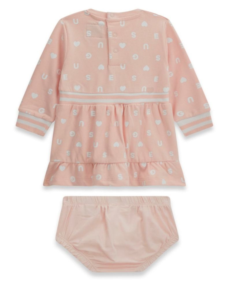 Baby Girls' Long-Sleeve Dress and Matching Bloomer