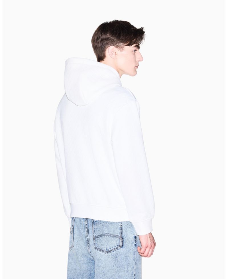 Men's Jacquard Allover Print Logo Hoodie