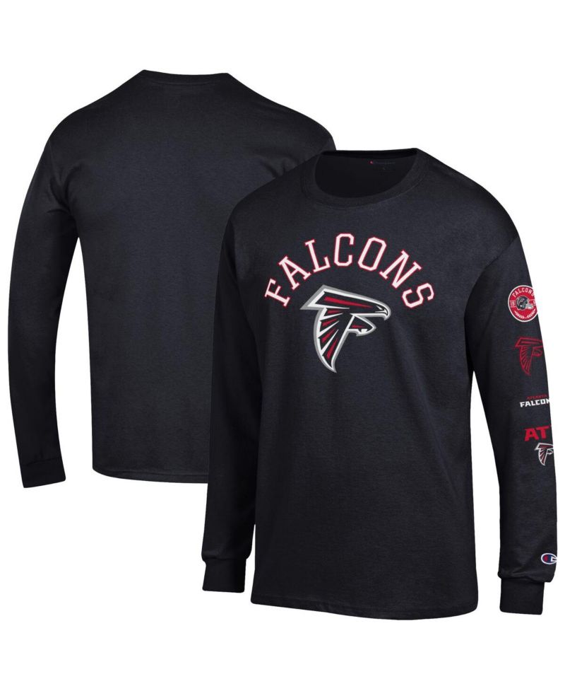 Men's Black Atlanta Falcons Seal Long Sleeve T-Shirt