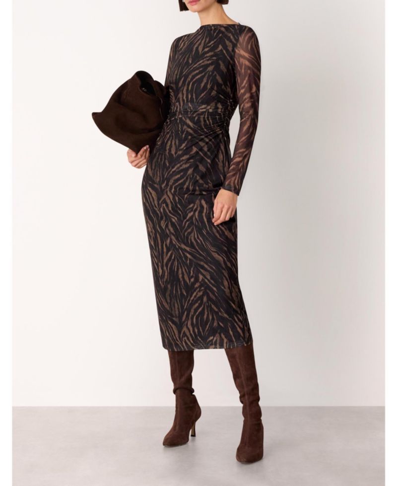 Women's Abstract Zebra Mesh Dress