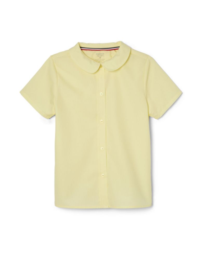 Plus Girls Short Sleeve Modern Peter Pan Blouse