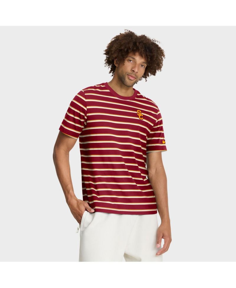 Men's Cardinal USC Trojans Athletic Prep Legacy Summit Stripe T-Shirt