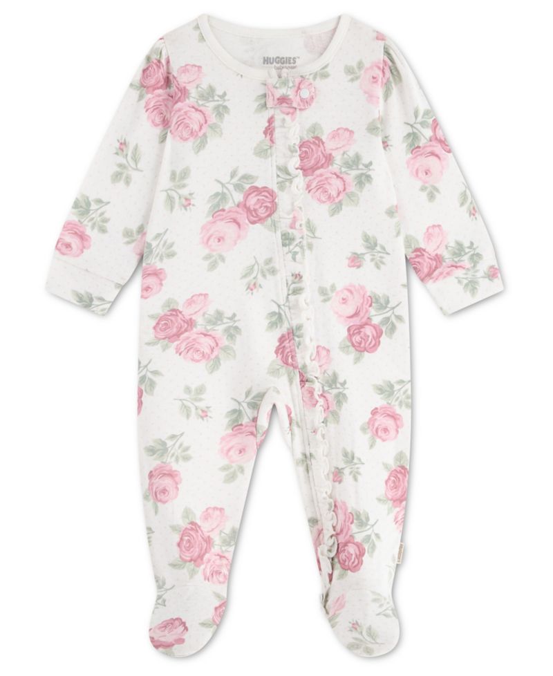 Baby Girls' Babywear Long-Sleeve Footed Coverall