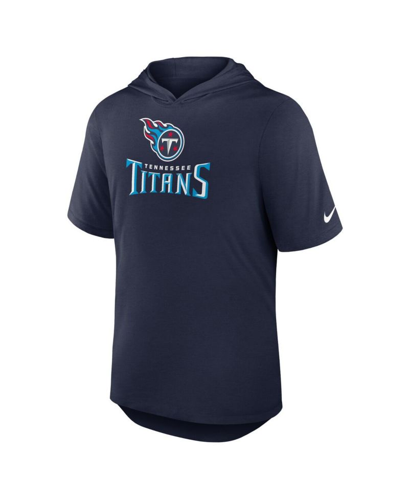 Men's Navy Tennessee Titans Lockup Tri-Blend Hoodie T-Shirt