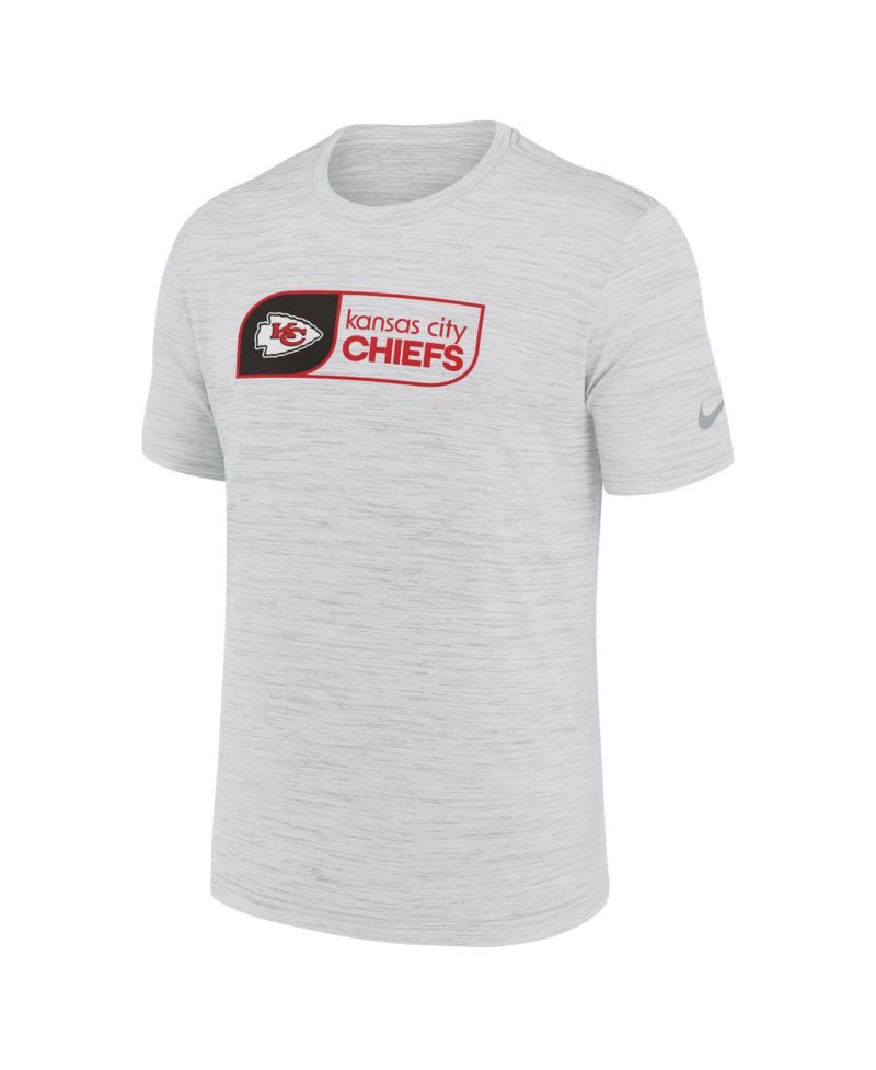Men's White Kansas City Chiefs Big & Tall Velocity Jock Tag Performance T-Shirt