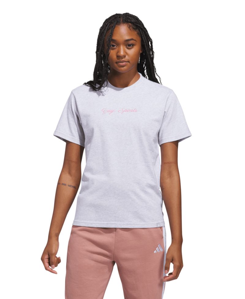 Women's Sports Graphic Crewneck Cotton T-Shirt