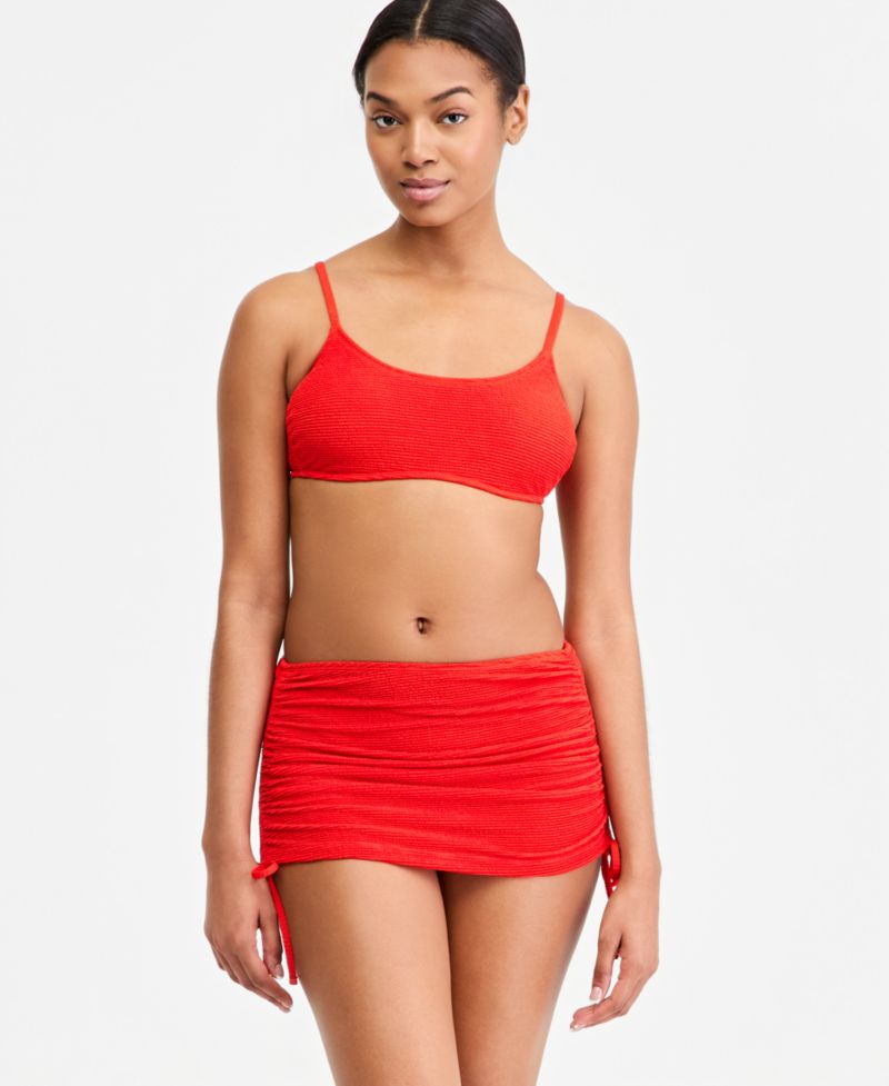 Women's Popcorn Scrunch Tie-Back Bikini Top