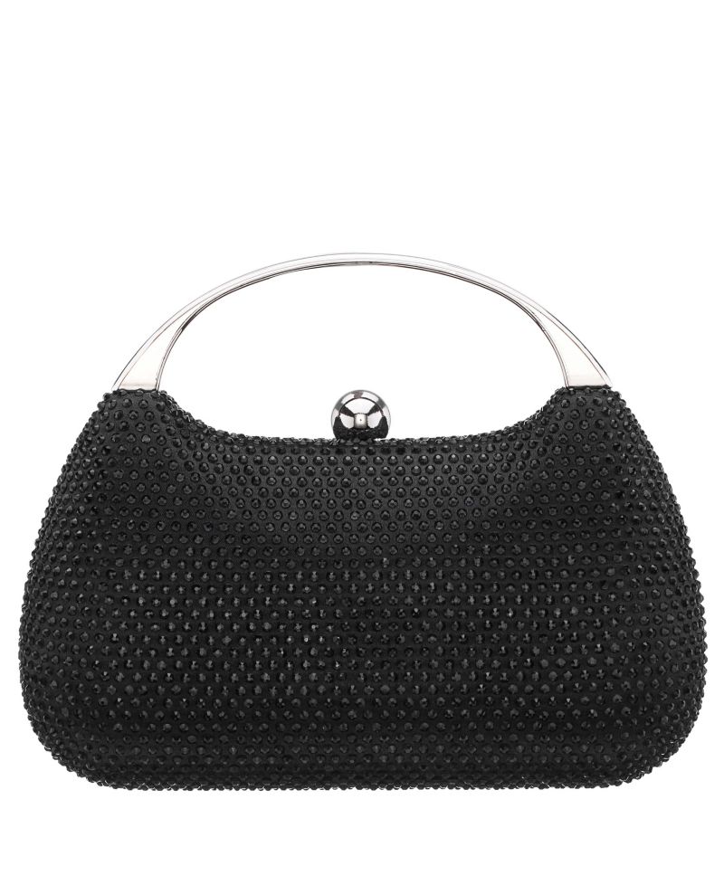 Crystal Minaudiere with Metal Handle
