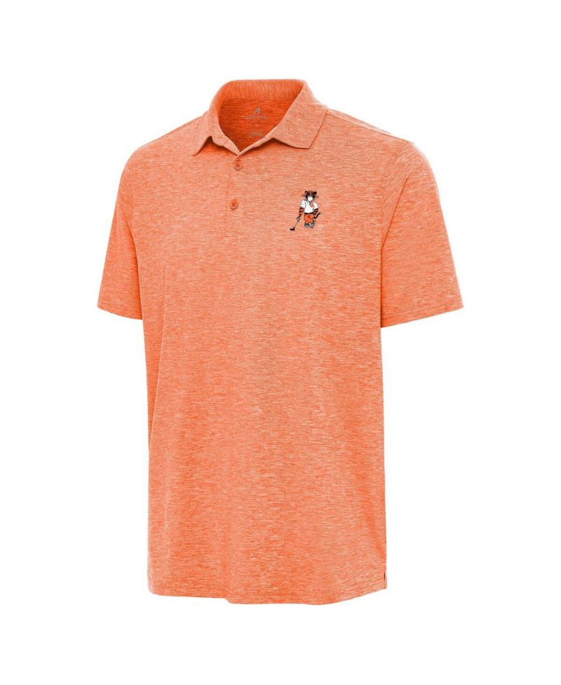 Men's Heather Orange Clemson Tigers Golfer Par 3 Polo Shirt