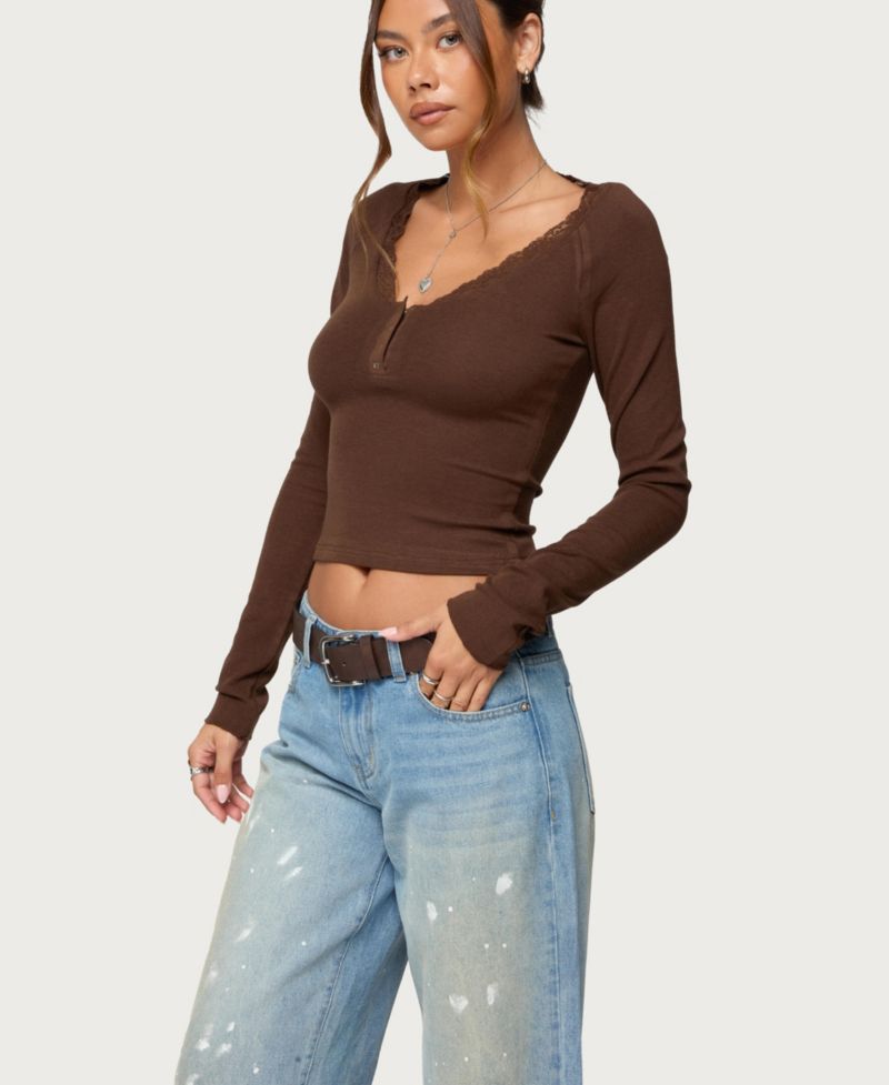 Women's Shanah Lacey Henley Top