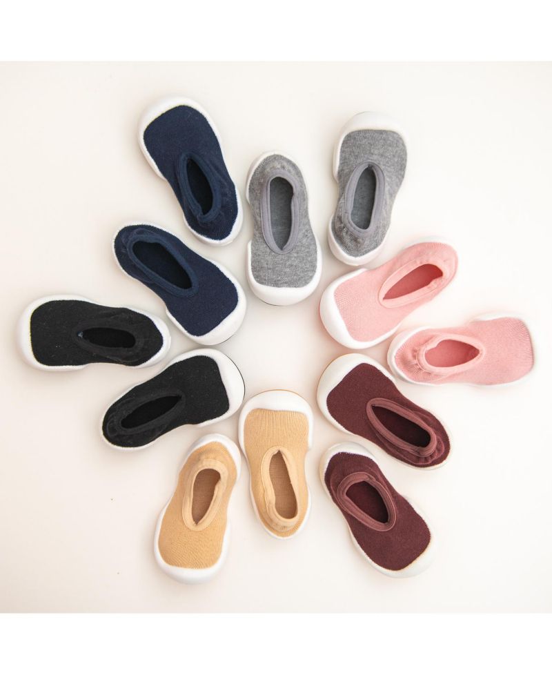 Infant Girl Boy Breathable Washable Non-Slip Sock Shoes Flat - Onyx