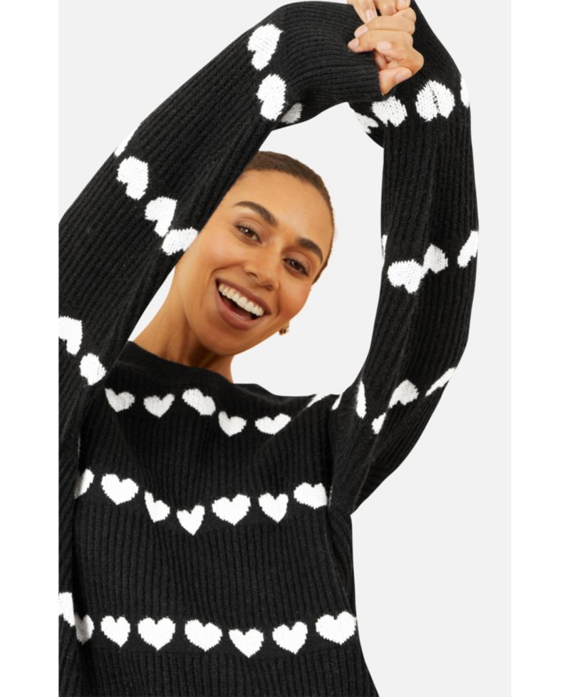 Women's Heart Stripes Jumper