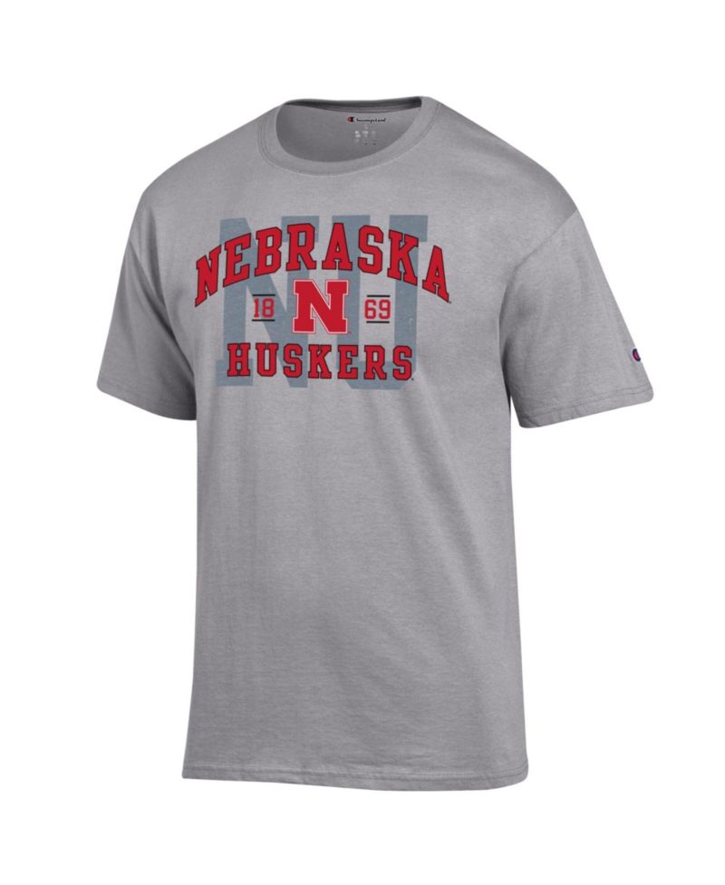 Men's Heather Gray Nebraska Huskers Varsity T-Shirt
