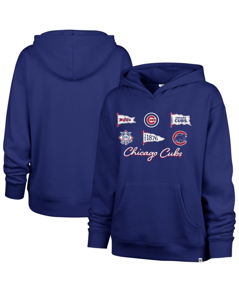 Women's Chicago Cubs Bow Banners Naomi Graphic Pullover Hoodie