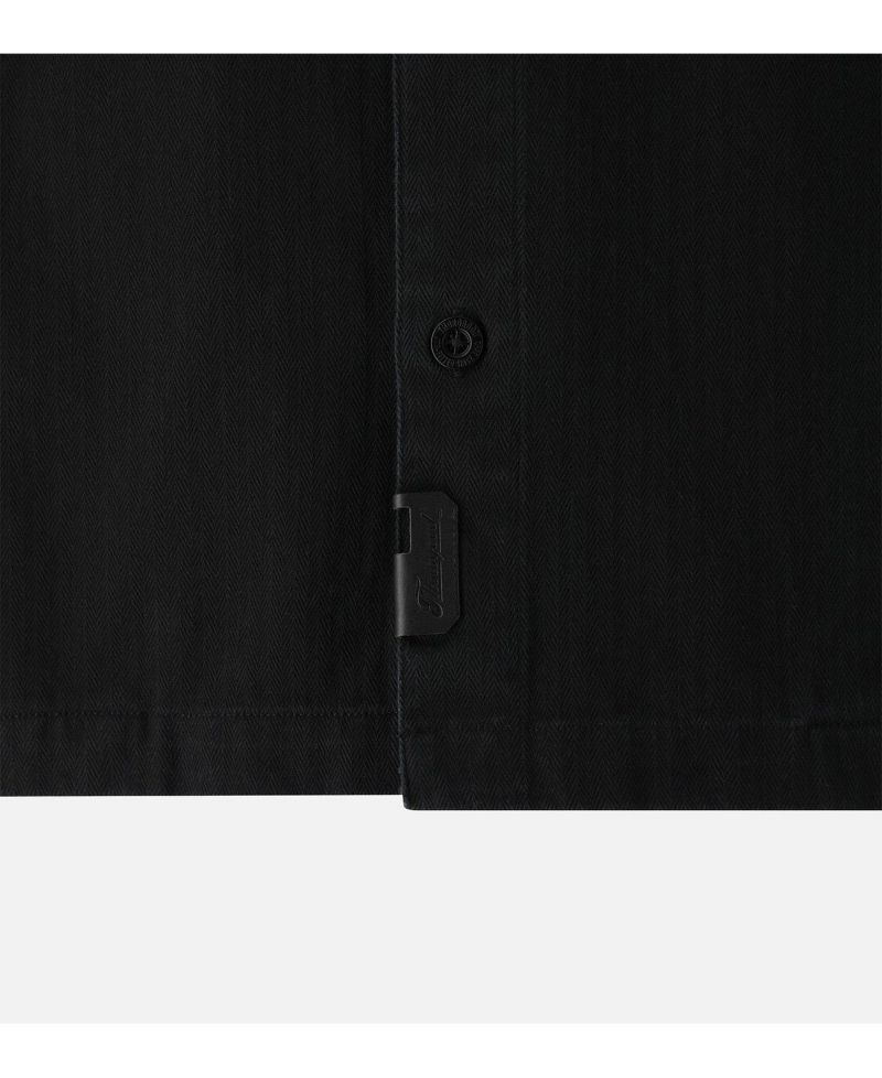 Big & Tall Men's Stone Wash Herringbone Button Up Overshirt