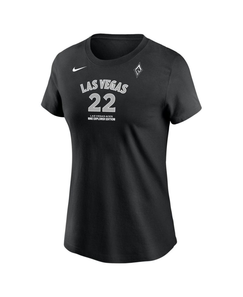 Women's Las Vegas Aces A'ja Wilson Name & Number Explorer Edition T-Shirt