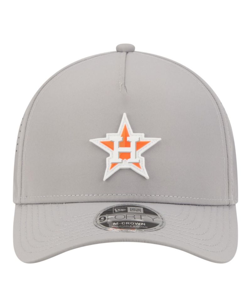 Men's Gray Houston Astros Micro Logo 9FORTY M-Crown A-Frame Adjustable Hat