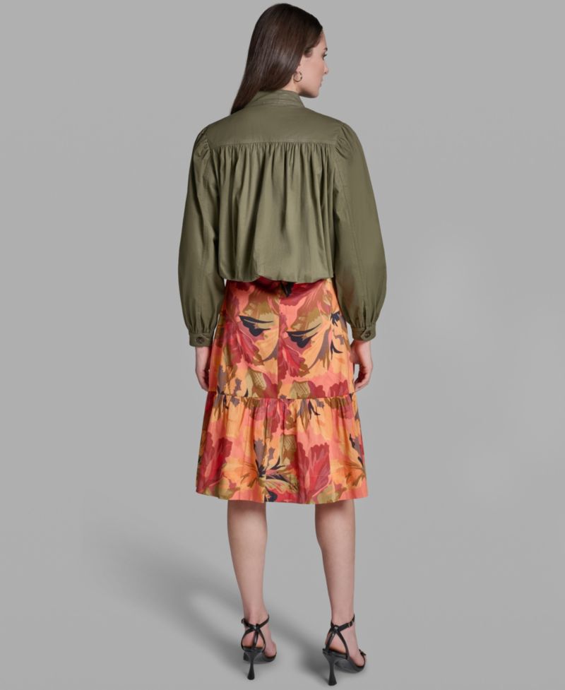 Women's Long-Sleeve Mock Neck Cropped Jacket