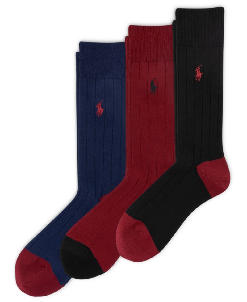 Men's Soft Touch Rib Dress Socks, 3-Pack
