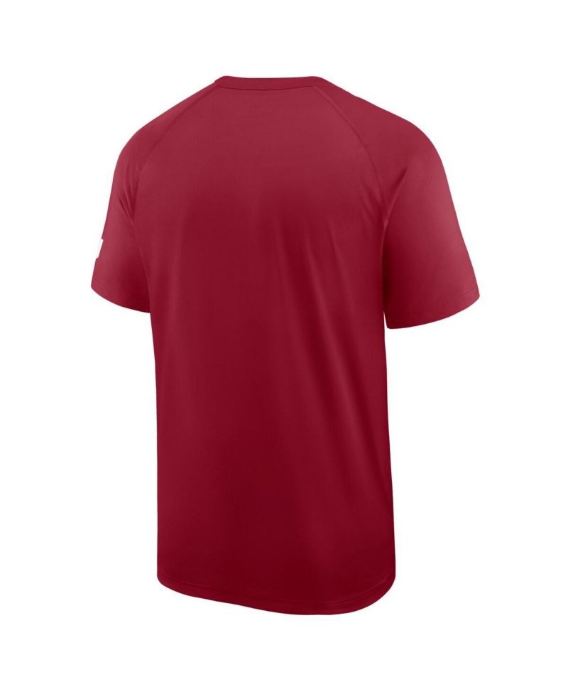 Men's Crimson Oklahoma Sooners Ready Raglan Premium Performance T-Shirt