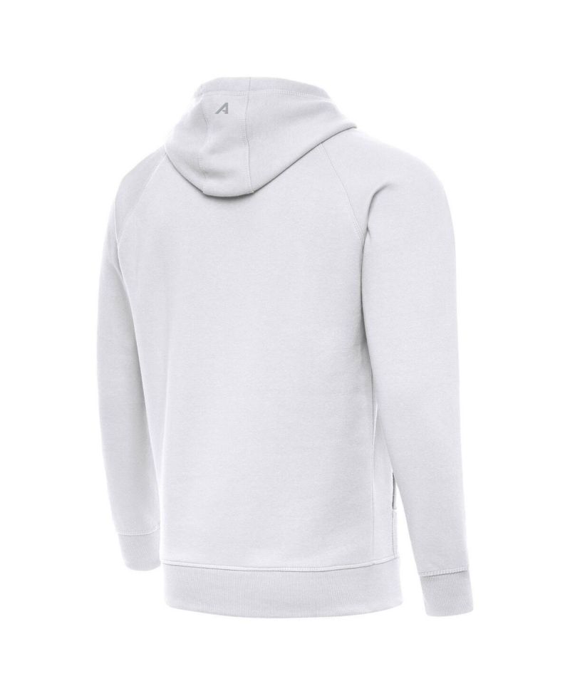 Men's White Chicago Bears Brushed Carbon Victory Pullover Hoodie