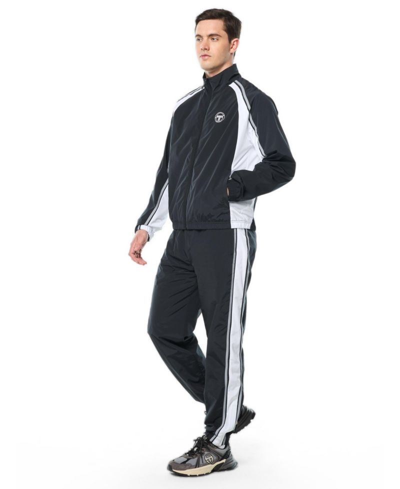 Men's Fico Contrast-Color Panels Raglan-Sleeve Track Jacket