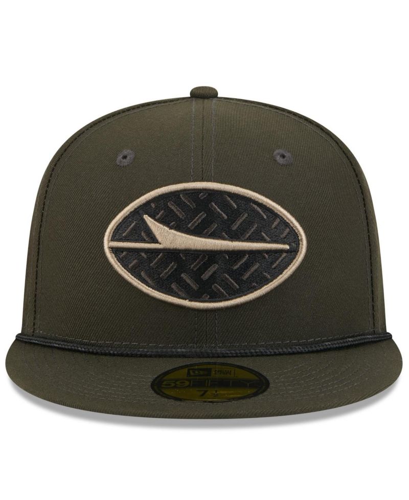 Men's Gotham Green New York Jets 2025 Rivalries Collection Sideline Rope 59FIFTY Fitted Hat